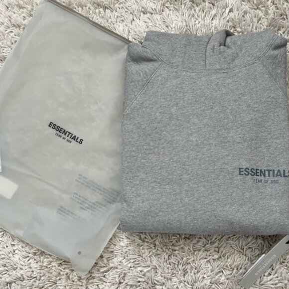 Fear of God Essentials Core Collection Pullover Hoodie Dark Heather Oatm… - Picture 6 of 10